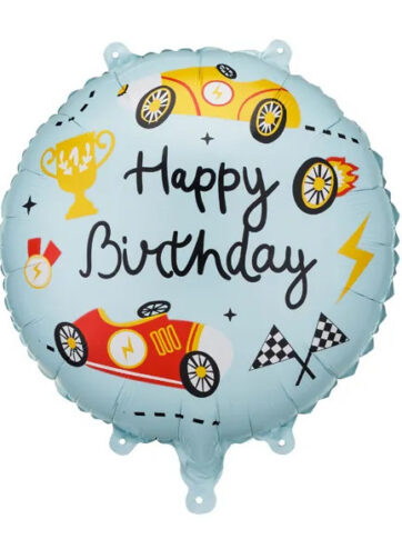 Folieballon Happy Birthday Race Car